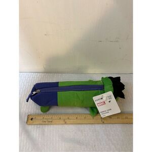 Yoobi & Marvel Hulk green purple pencil zipper‎ case new 10"x4"